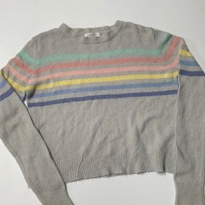 Cropped striped sweater